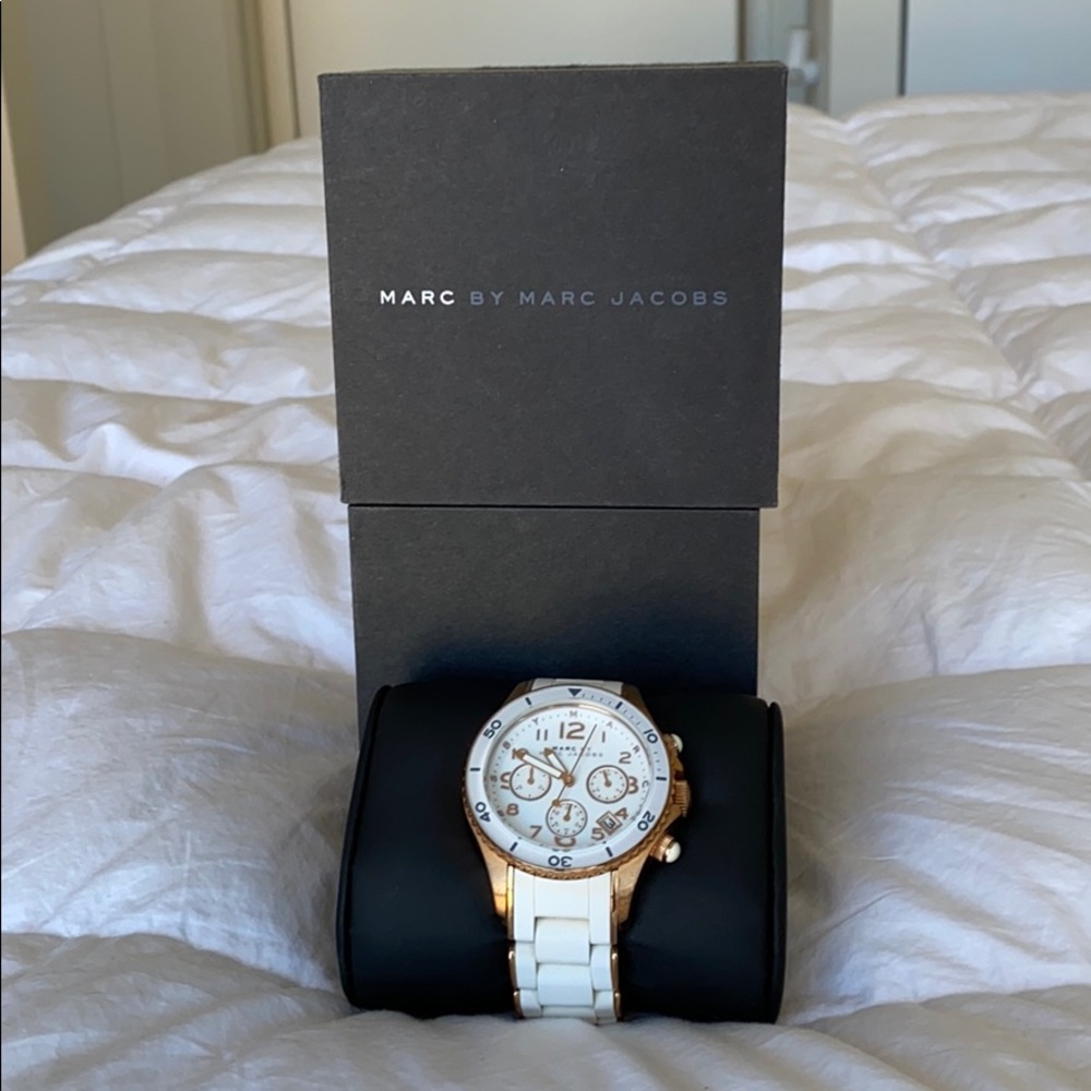 Marc Jacobs White Silicone Stainless Steel Watch
